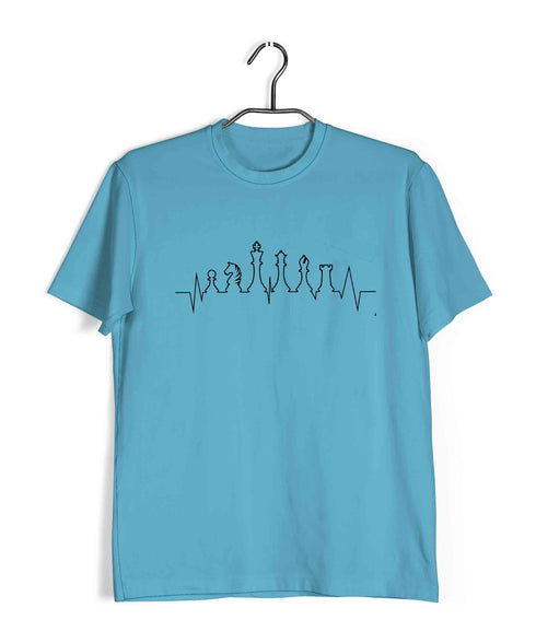 Chess Chess Is Life Waveform Sports Casual Graphic Printed T-Shirt for Men